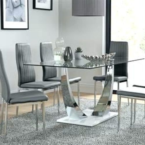 Chrome Dining Tables And Chairs (Photo 3 of 20)