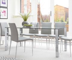 20 Best Collection of Clear Glass Dining Tables and Chairs
