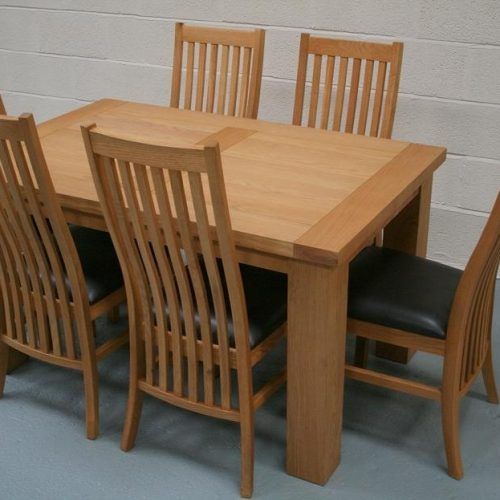 Chunky Solid Oak Dining Tables And 6 Chairs (Photo 20 of 20)