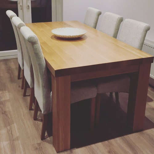 Chunky Solid Oak Dining Tables And 6 Chairs (Photo 5 of 20)