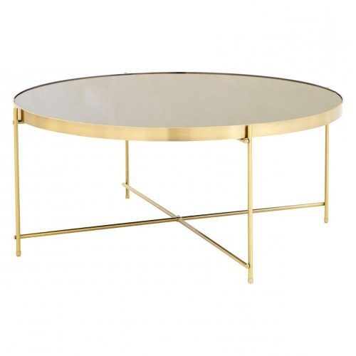 Square Black And Brushed Gold Coffee Tables (Photo 5 of 20)