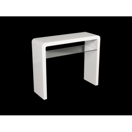Square High-Gloss Console Tables (Photo 3 of 20)