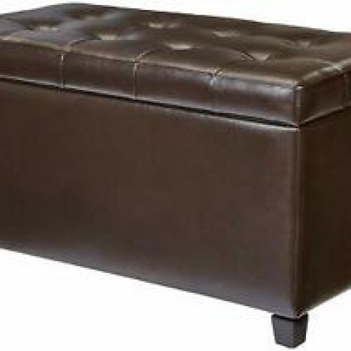 Brown Tufted Pouf Ottomans (Photo 19 of 20)