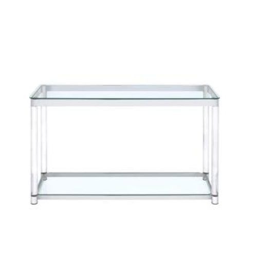 Chrome And Glass Modern Console Tables (Photo 7 of 20)
