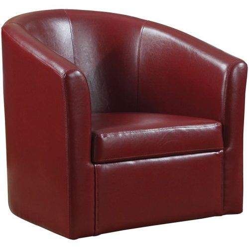 Faux Leather Barrel Chairs (Photo 6 of 20)