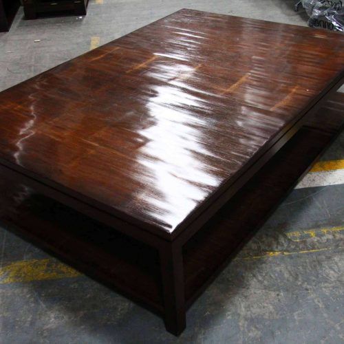 Square Dark Wood Coffee Table (Photo 7 of 20)