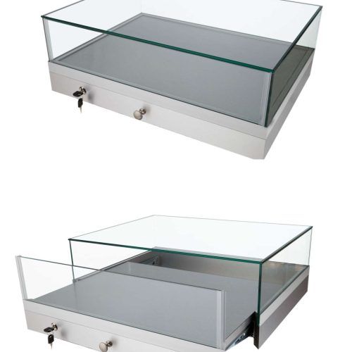 Glass Top Display Coffee Tables With Drawers (Photo 18 of 20)