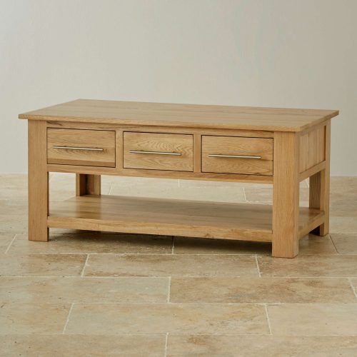 Oak Coffee Table With Drawers (Photo 1 of 20)