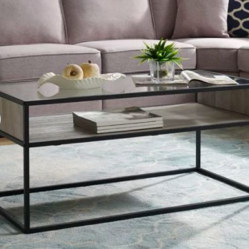 Glass Open Shelf Coffee Tables (Photo 2 of 20)