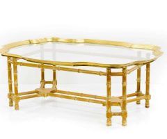 2024 Popular Gold Bamboo Coffee Tables