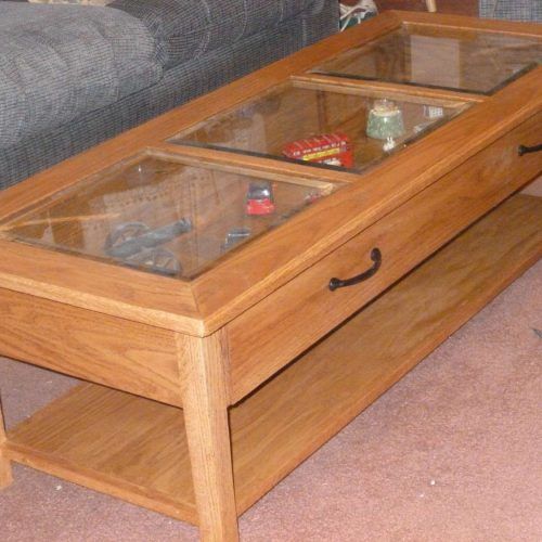 Coffee Tables With Glass Top Display Drawer (Photo 2 of 20)