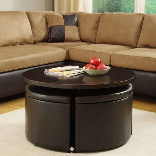 Brown Leather Ottoman Coffee Tables (Photo 14 of 20)