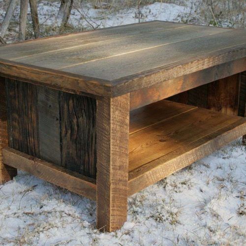 Rustic Square Coffee Table With Storage (Photo 11 of 20)