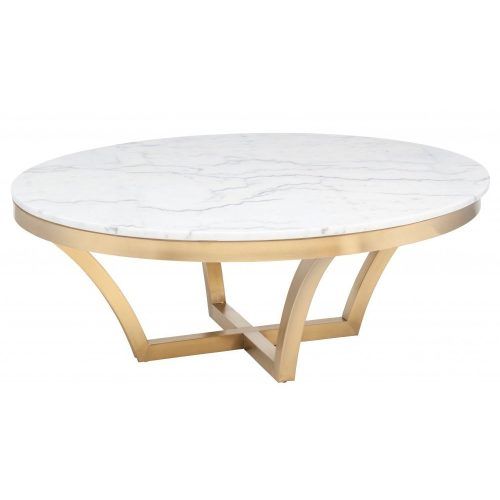 White Marble And Gold Coffee Tables (Photo 3 of 20)