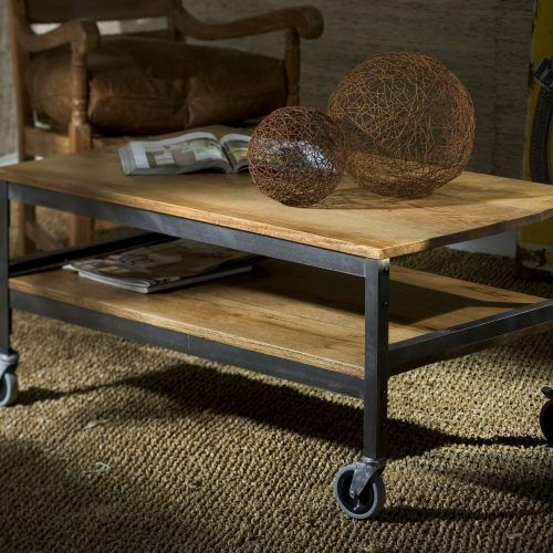 Rustic Coffee Table With Wheels (Photo 18 of 20)