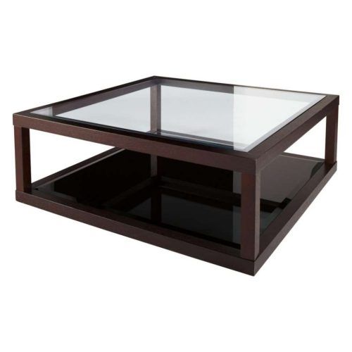 Dark Wood Coffee Tables With Glass Top (Photo 1 of 23)