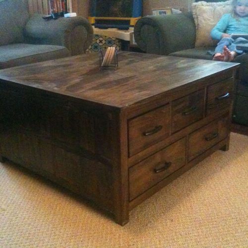 Square Storage Coffee Table (Photo 1 of 20)