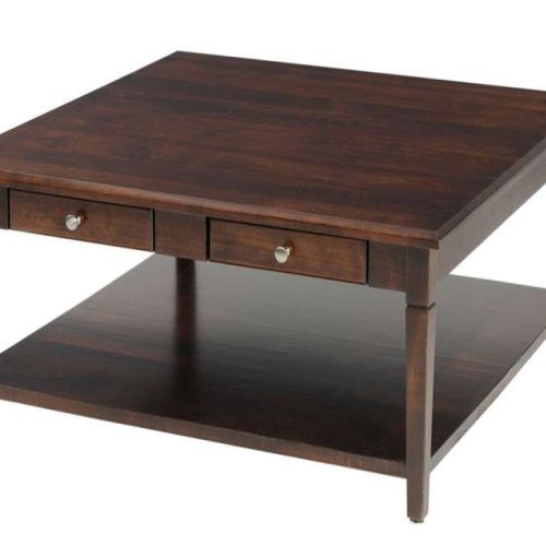 Square Dark Wood Coffee Table (Photo 1 of 20)