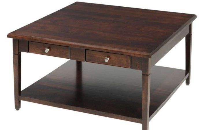 20 Collection of Square Dark Wood Coffee Table