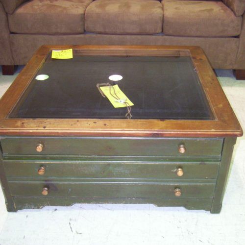 Coffee Tables With Glass Top Display Drawer (Photo 13 of 20)