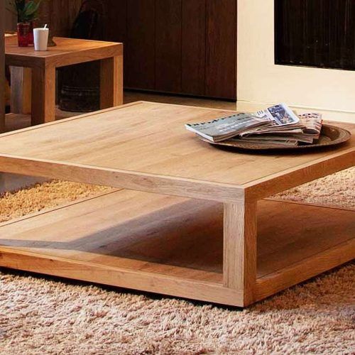 Oak Square Coffee Tables (Photo 1 of 20)