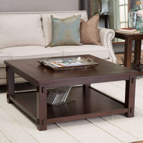 Dark Wood Square Coffee Tables (Photo 7 of 20)