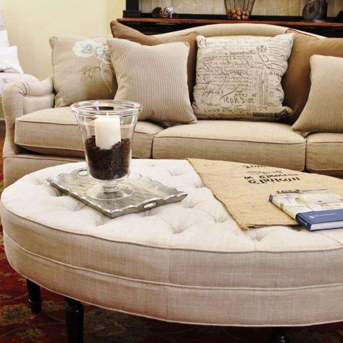 Round Upholstered Coffee Tables (Photo 2 of 20)