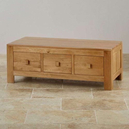 Solid Oak Coffee Table With Storage (Photo 3 of 20)