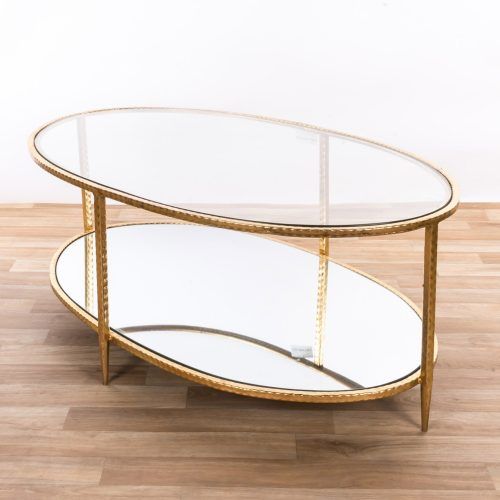 Geometric Glass Top Gold Coffee Tables (Photo 2 of 20)