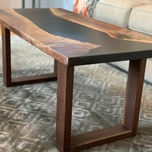 Walnut Wood And Gold Metal Coffee Tables (Photo 18 of 20)