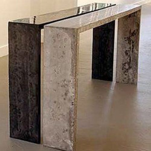 Modern Concrete Console Tables (Photo 10 of 20)
