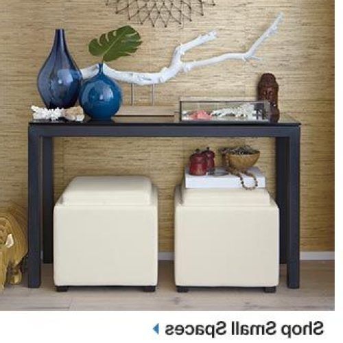 Tufted Ottoman Console Tables (Photo 17 of 20)
