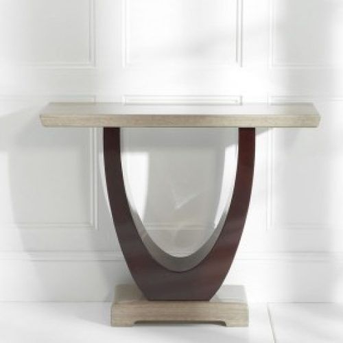 White Stone Console Tables (Photo 17 of 20)
