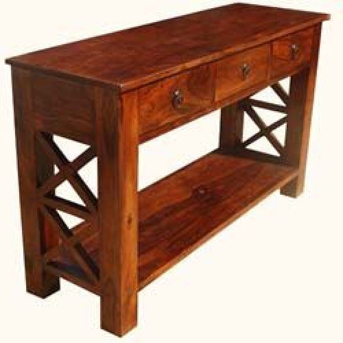 Black Wood Storage Console Tables (Photo 14 of 20)