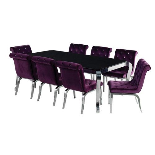 Dining Tables And Purple Chairs (Photo 9 of 20)