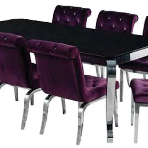 Dining Tables And Purple Chairs (Photo 6 of 20)