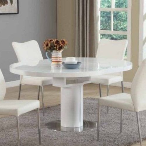 White Round Extendable Dining Tables (Photo 15 of 20)