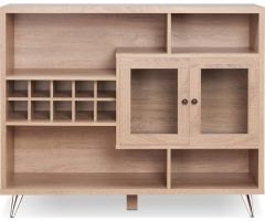20 Inspirations Contemporary Wooden Buffets with Four Open Compartments and Metal Tapered Legs