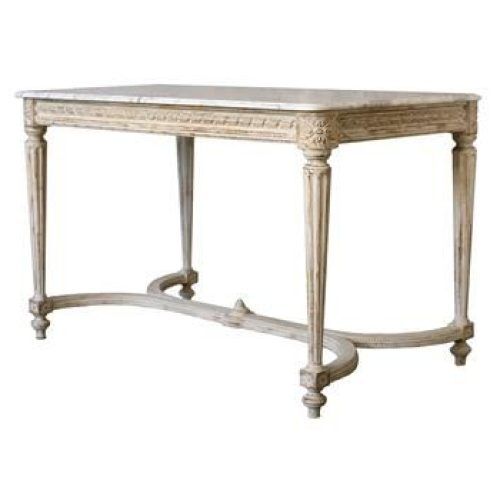 White Marble Gold Metal Console Tables (Photo 9 of 20)
