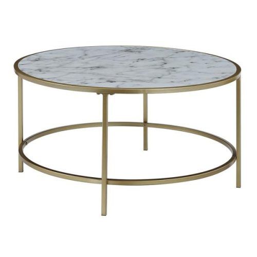 White Marble Gold Metal Coffee Tables (Photo 2 of 20)