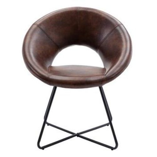 Coomer Faux Leather Barrel Chairs (Photo 4 of 20)