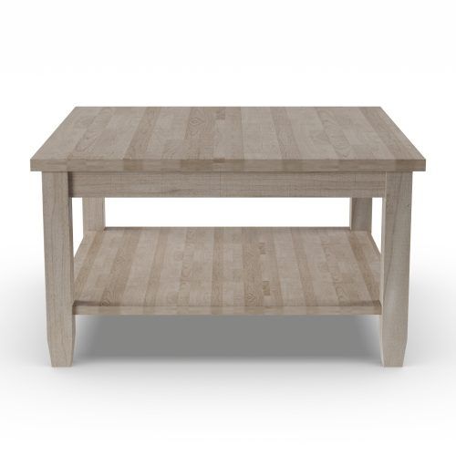 'hampton' Unfinished Solid Parawood Square Coffee Tables (Photo 10 of 20)
