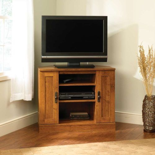 Oak Corner Tv Stands For Flat Screens (Photo 5 of 15)