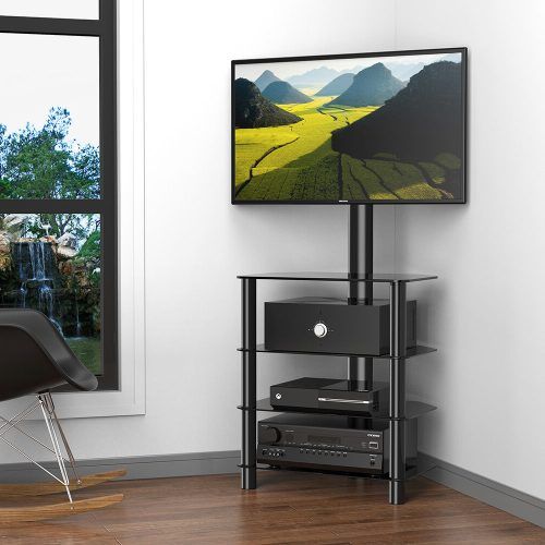 Modern Floor Tv Stands With Swivel Metal Mount (Photo 5 of 20)