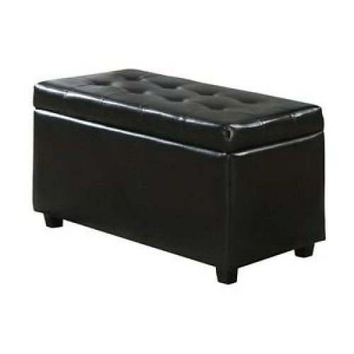 Black Leather Foot Stools (Photo 6 of 20)