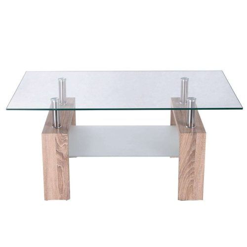 Rectangle Glass Coffee Table (Photo 7 of 20)