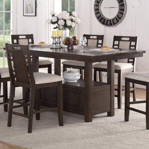 Wes Counter Height Rubberwood Solid Wood Dining Tables (Photo 22 of 36)