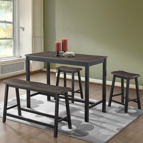 Wes Counter Height Rubberwood Solid Wood Dining Tables (Photo 6 of 36)