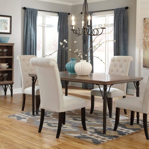 Craftsman 7 Piece Rectangle Extension Dining Sets With Uph Side Chairs (Photo 11 of 20)