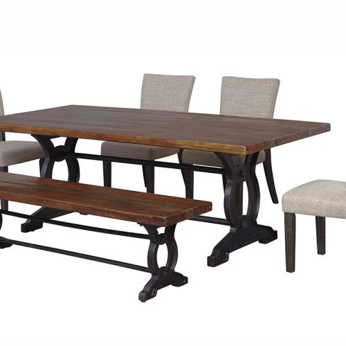 Craftsman 7 Piece Rectangle Extension Dining Sets With Uph Side Chairs (Photo 20 of 20)